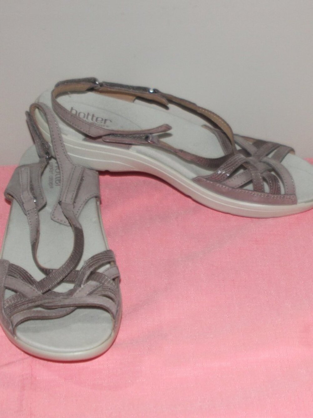 10a   LN LADIES HOTTER COMFORT CONCEPT SANDALS - 10 = TAN
